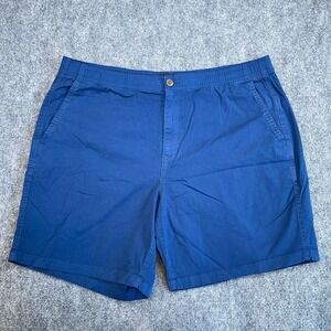 Bonobos Chino Shorts Men XL Navy 7" Inseam Elastic Waist Slash Pocket Drawstring